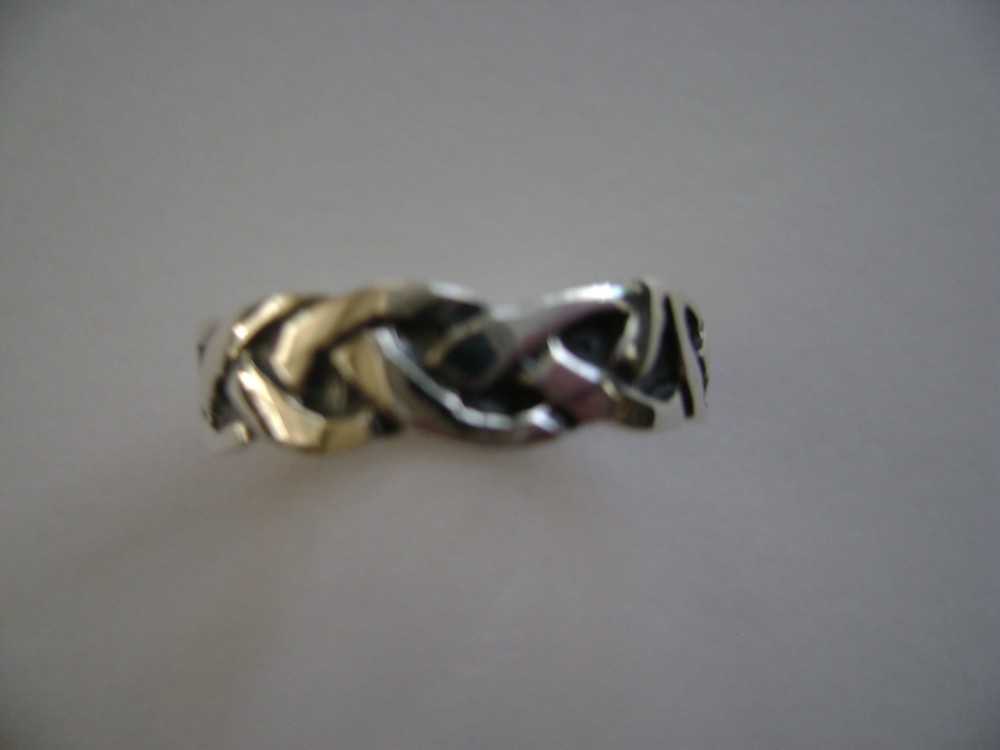 Sterling Silver Celtic Weave Design Ring Band New