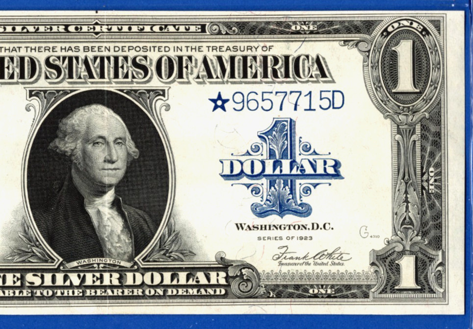 1923💲1 SILVER CERTIFICATE 🌟 STAR NOTE🌟 PCGS 55
