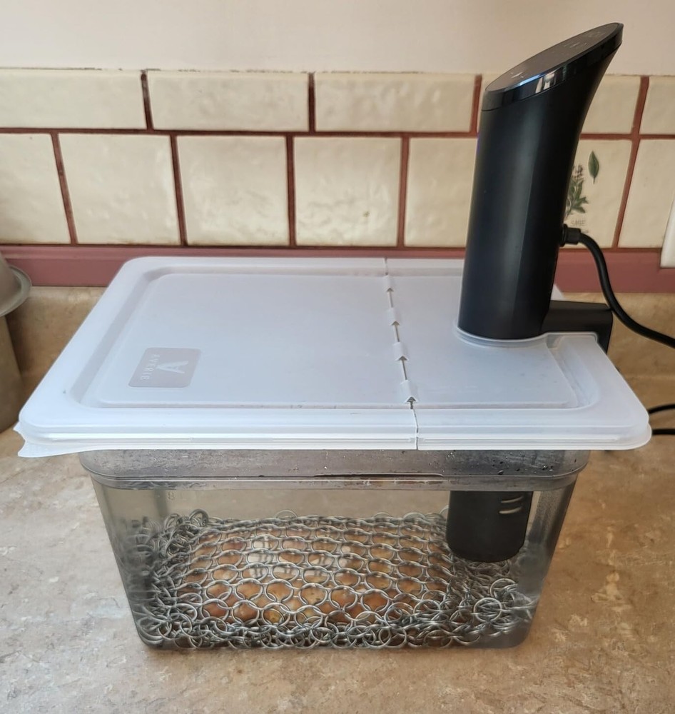 Sous Vide Container 12 Quart w/ Collapsible Hinge Lid Mount Corner Anova Cooker