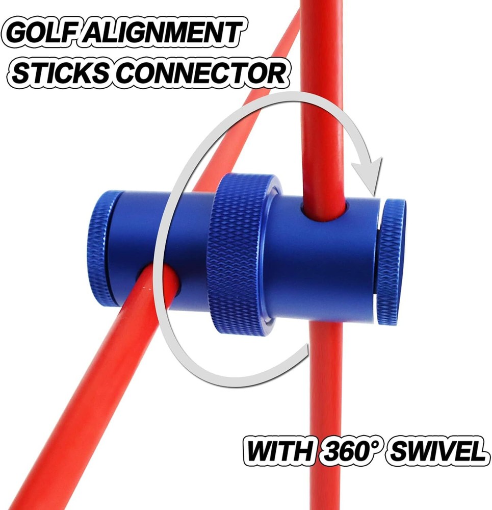 Alignment Stick Connector for Indoor Outdoor Golf Swing