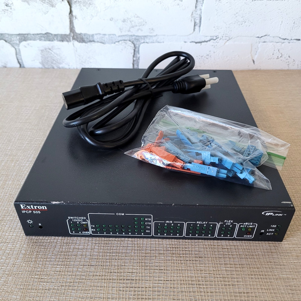 EXTRON IPCP 505 AV System 8-Port IP LINK Control Processor w/Power Cable Phoenix