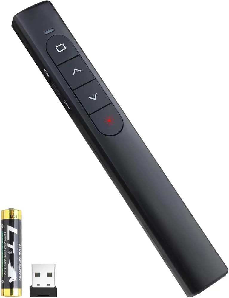 Wireless Presenter Remote, Presentation Clicker with Hyperlink & USB GX60