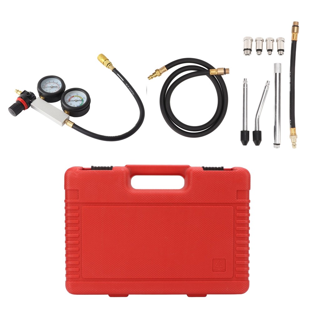 Dual Gauge Leakdown Tester Detecting Tool For Gasoline Engine Compression Test