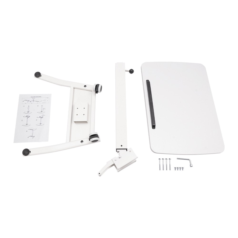 Adjustable Rolling Desk - Height & Angle Adjustable for Comfortable Work