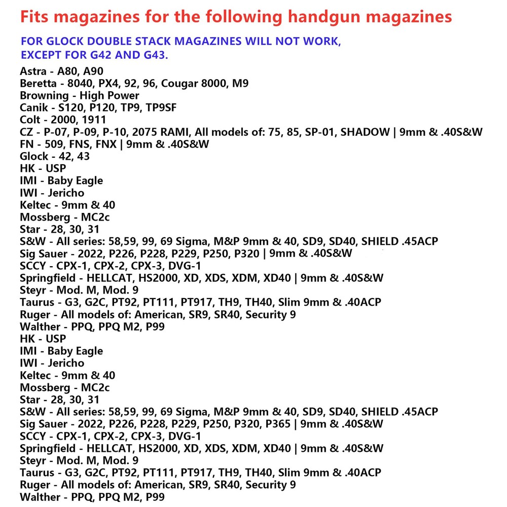 3 Pack Magazine Loader,Magazine Speed Loader for Most Double Stack 9mm Black