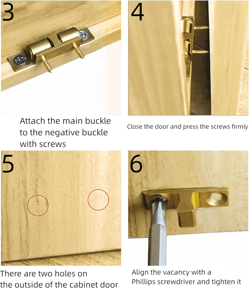 Double Ball Tension Roller Catch Latch, 2"/ 70Mm Solid Brass Hardware Fitting wi
