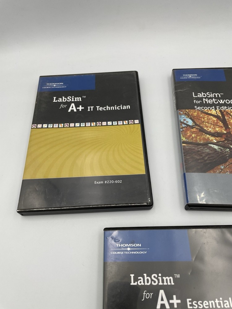 3 LabSim Thomson Course Technology A+ Essentials, IT, Network Programs M1