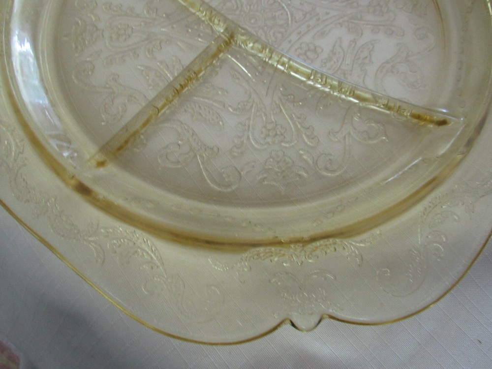 FEDERAL DEPRESSION MADRID GLASS DIVIDED PLATE- NICE