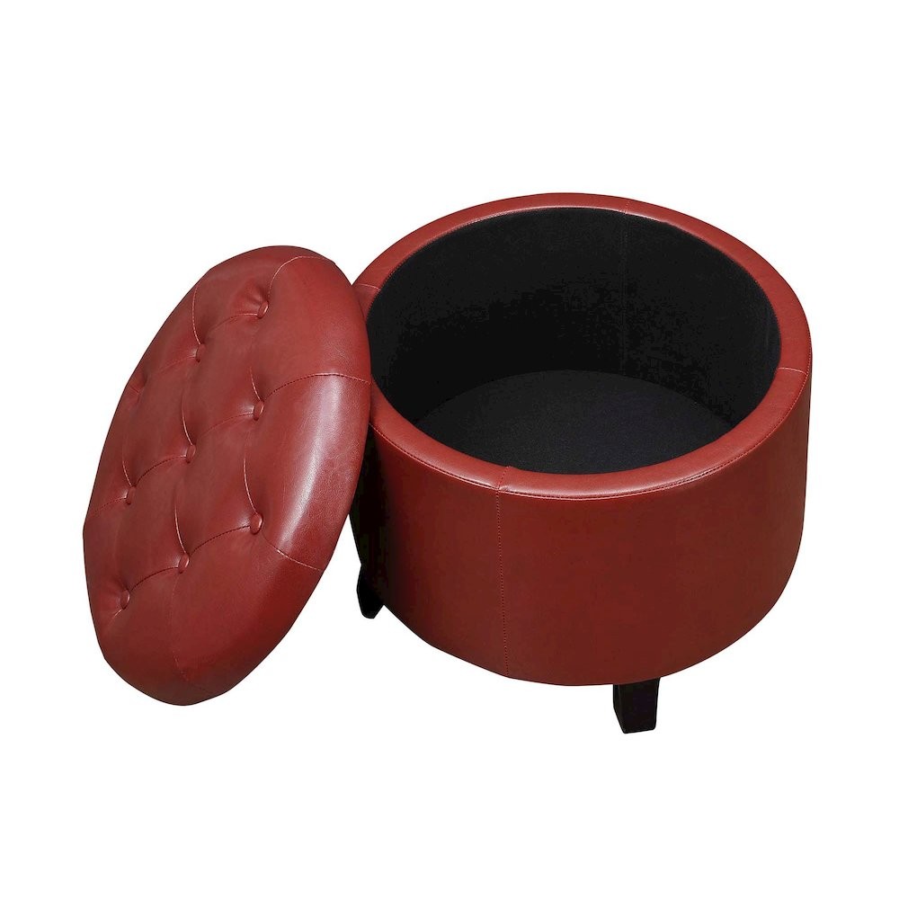 Designs4Comfort Round Storage Ottoman