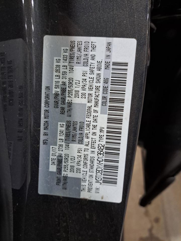 2017 Cx-9 Jack Sku#4259299