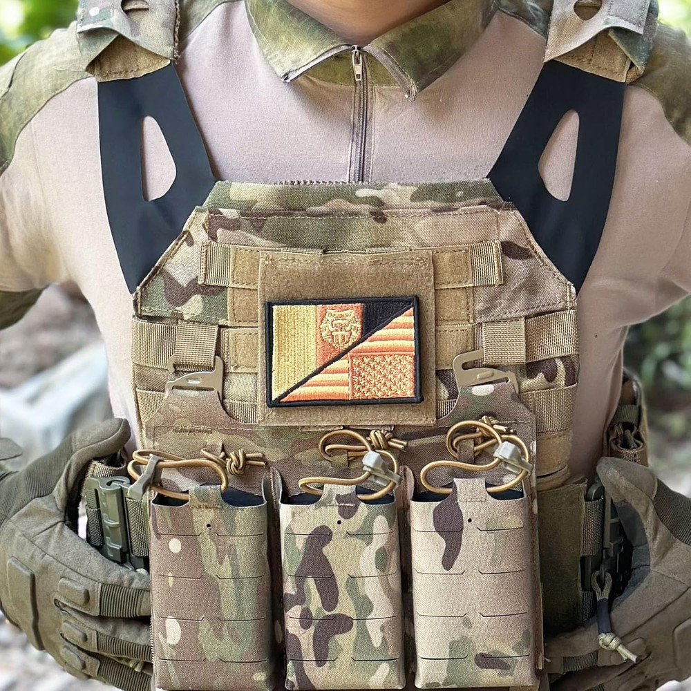 Molle Patch Panel,Hook&Loop Adapter Panel for Patch Badges,Tactical Molle Hook a