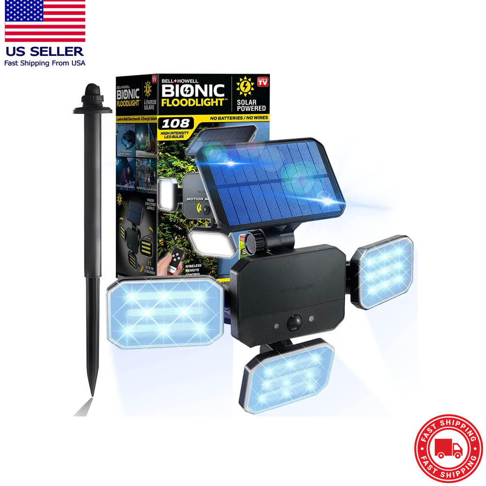 Bell + Howell Bionic Floodlight Motion Sensing Outdoor Light with Remote Control