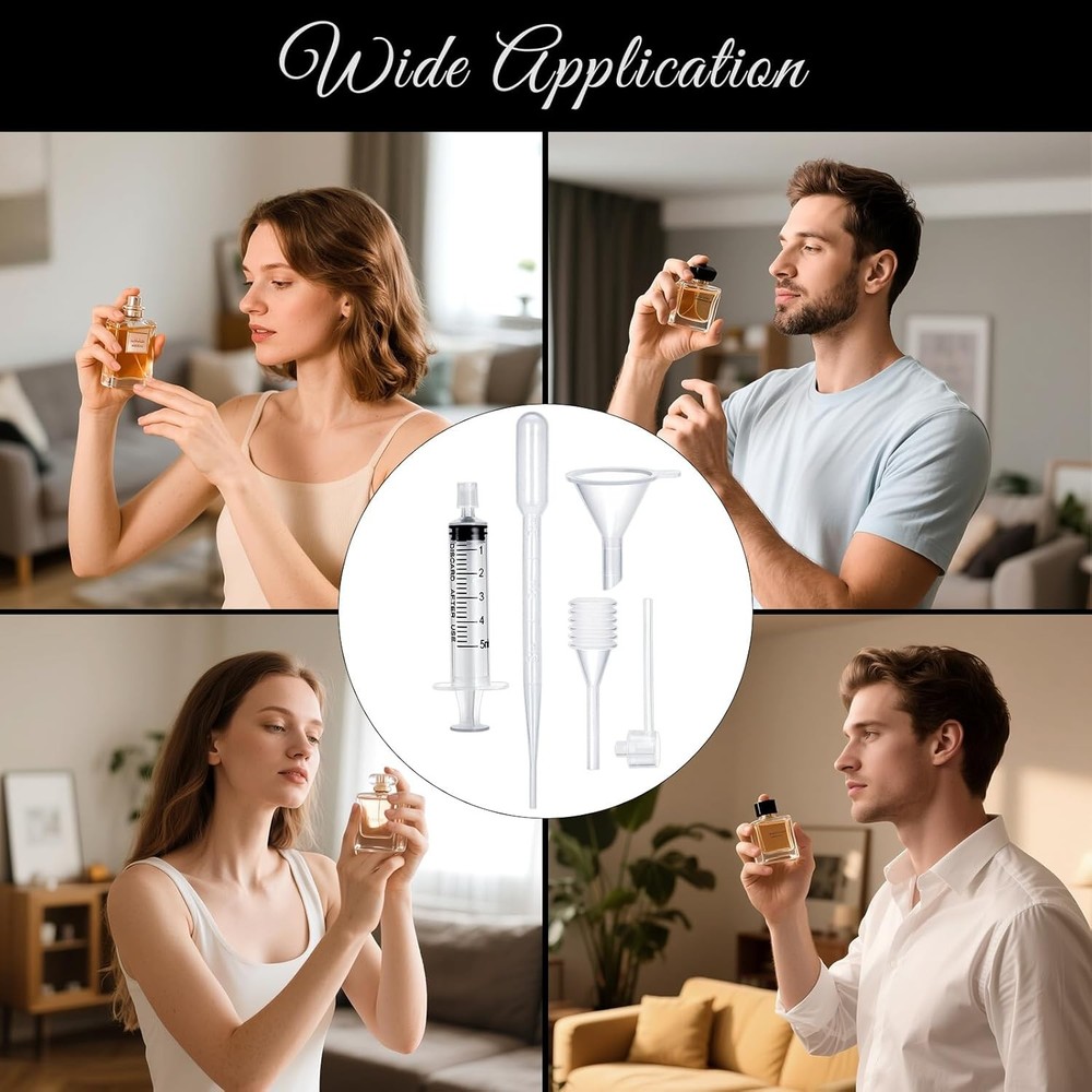 Premium 10Pcs Perfume Refill Tool Kit,Plastic Perfume Dispenser Transfer Tools,T