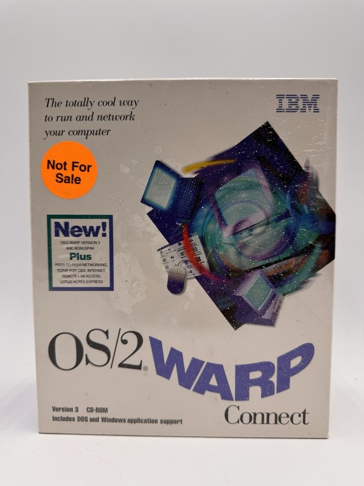 IBM OS/2 Warp Connect Version 3 CD-Rom Vintage Computer Software (NOS)