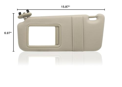 Driver Left Side Sun Visor Without Light Compatible with Beige(Left Driver)