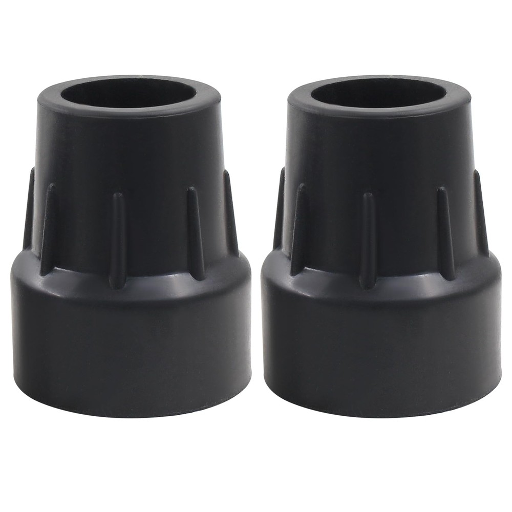 2 Pack Rubber Cane Tips 1 Inch - Thickened Heavy Duty Cane Tips - Replacement...