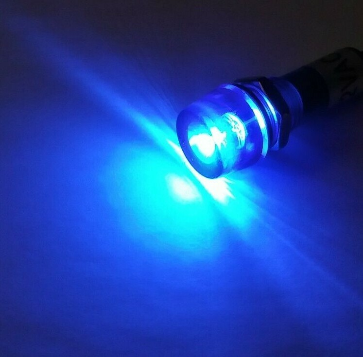 BBT 120 volt AC Waterproof Blue LED High Profile Indicator Light