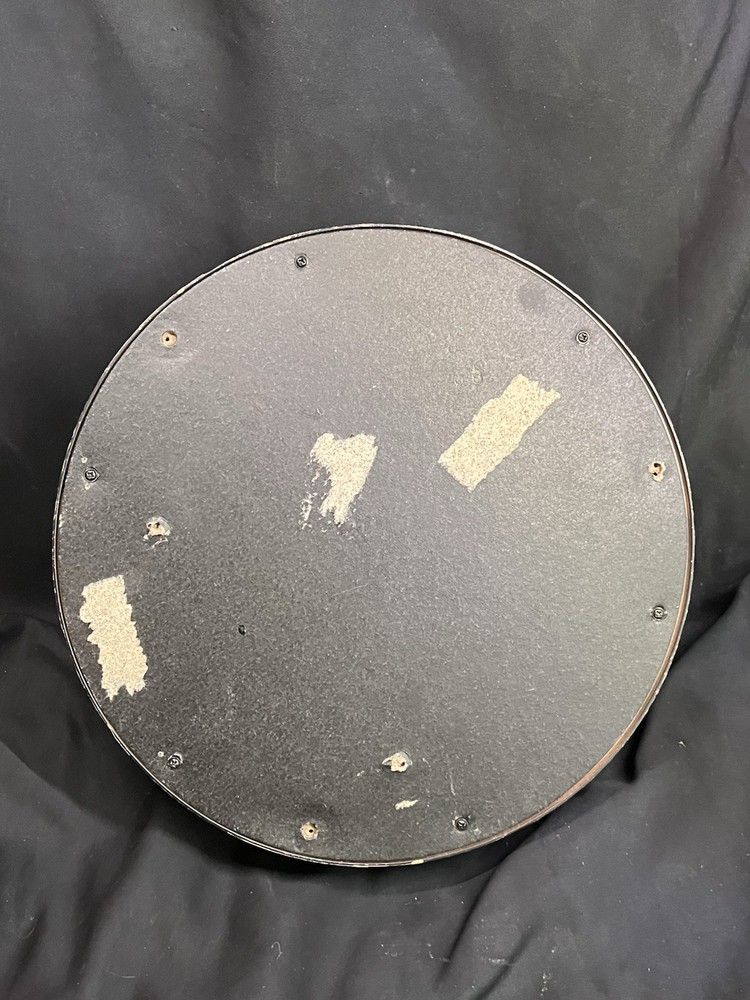 VINTAGE ROUND BLACK FRAME MIRROR 9.25” VTG