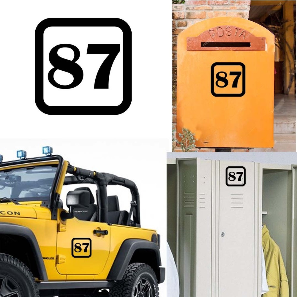 Sticker Vinyl Number 87 Version v1sq