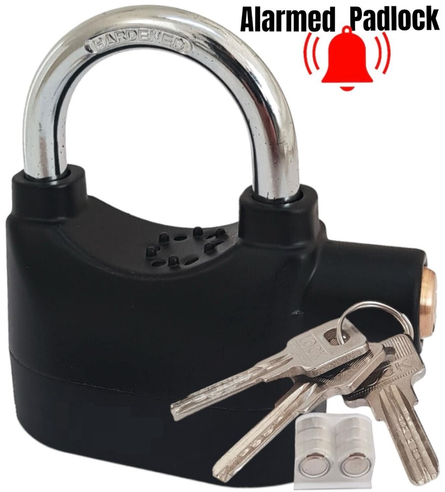 Motion Sensor Activated Siren Alarm Motorcycle Disc Lock Padlock Weatherproof