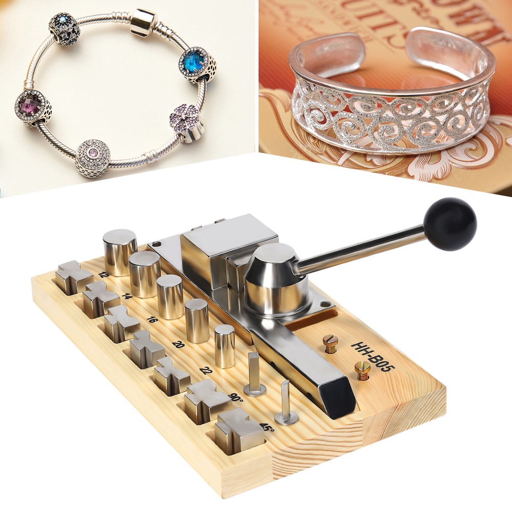 Making Jewelry Ring Bender Tool Hand Crank Ring Bracelet Press Bending Machine