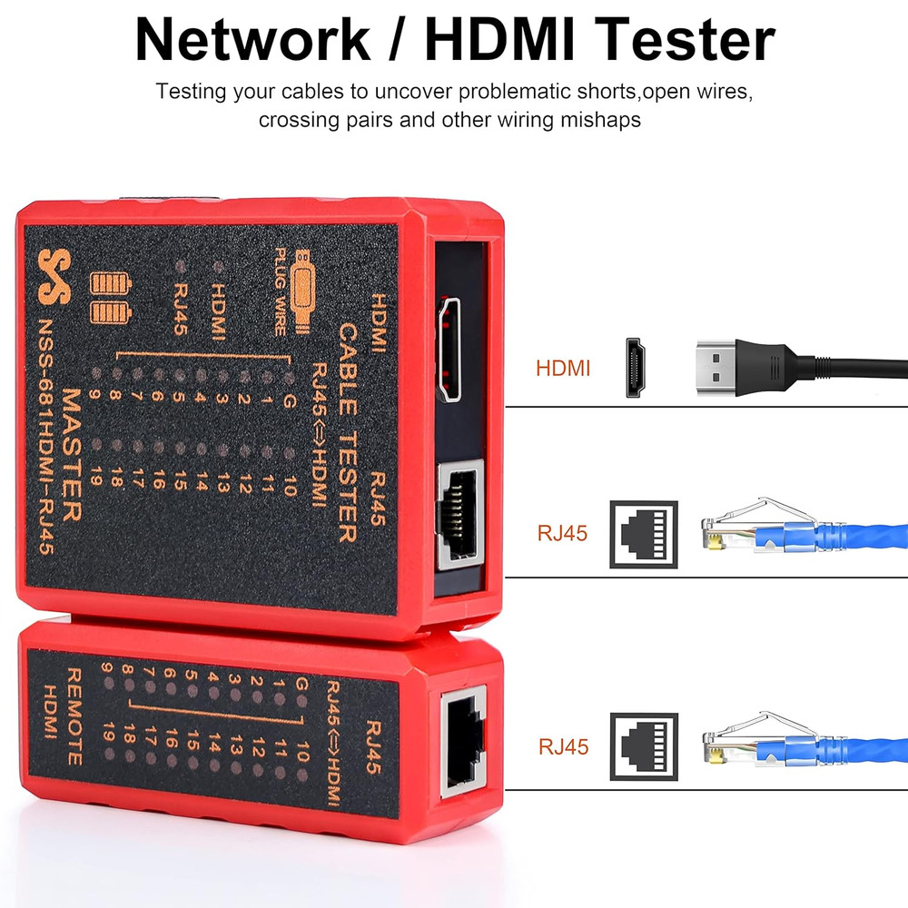 HDMI Tester Portable High Definition Network Cable Tester Checker