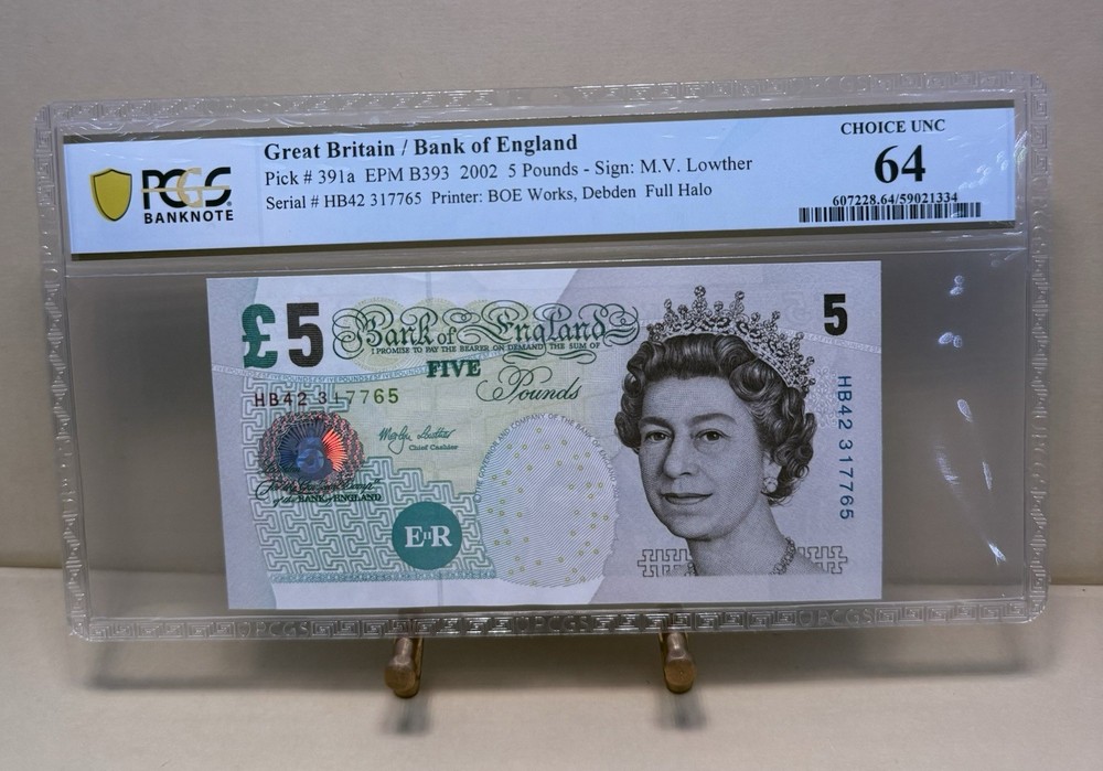 Great Britain-(4) Consecutive Five Pounds-PCGS