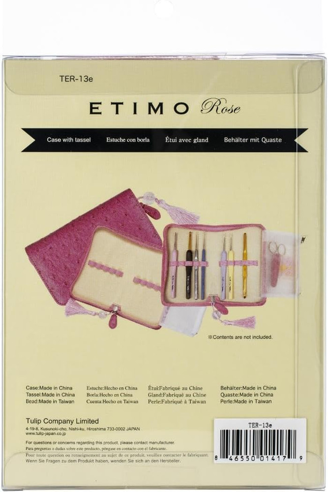 Etimo Crochet Hook Case W/Tassel, Rose – Empty