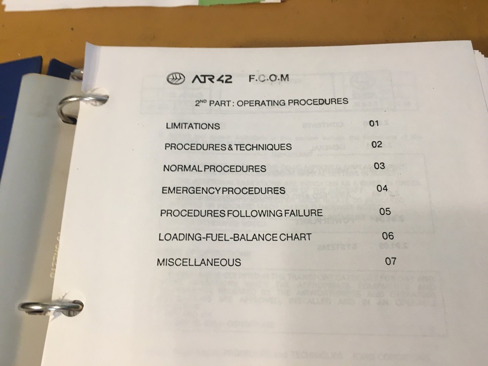 ATR 42 Operating Procedures Manual