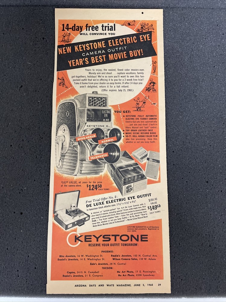 Vintage 1950’s Print Camera Advertisements