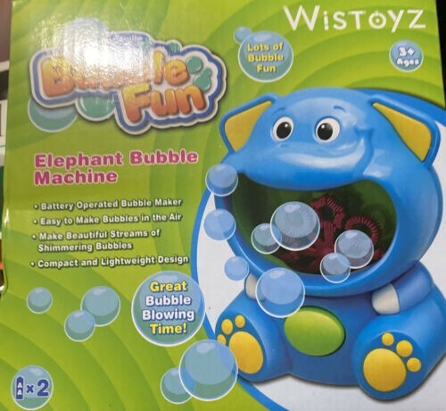WisToyz Bubble Fun. Elephant Bubble Machine. Bubble Solution NOT included