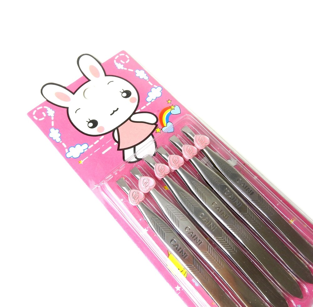 6pcs Straight Tip Tweezer Set