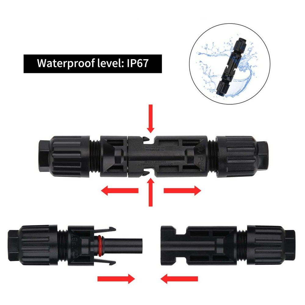 20Pcs Solar Cable Connectors 4mm-6mm 30Amp Waterproof Solar Panel Wire Joiners