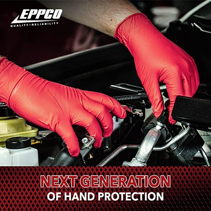 Grease Bully MDT Red Nitrile Gloves - 7MIL - 10 Boxes Per Case
