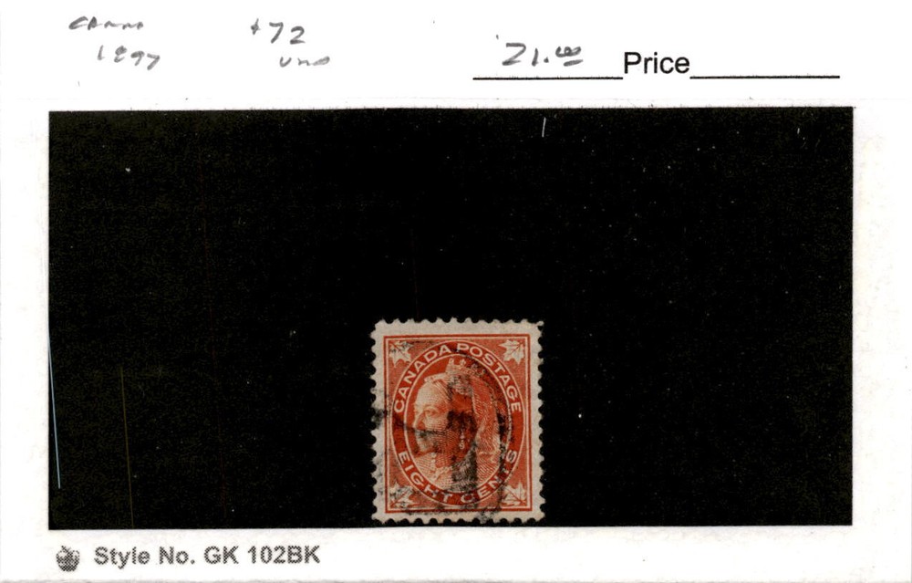 Canada, Postage Stamp, #72 Used, 1897 Queen Victoria (AC)