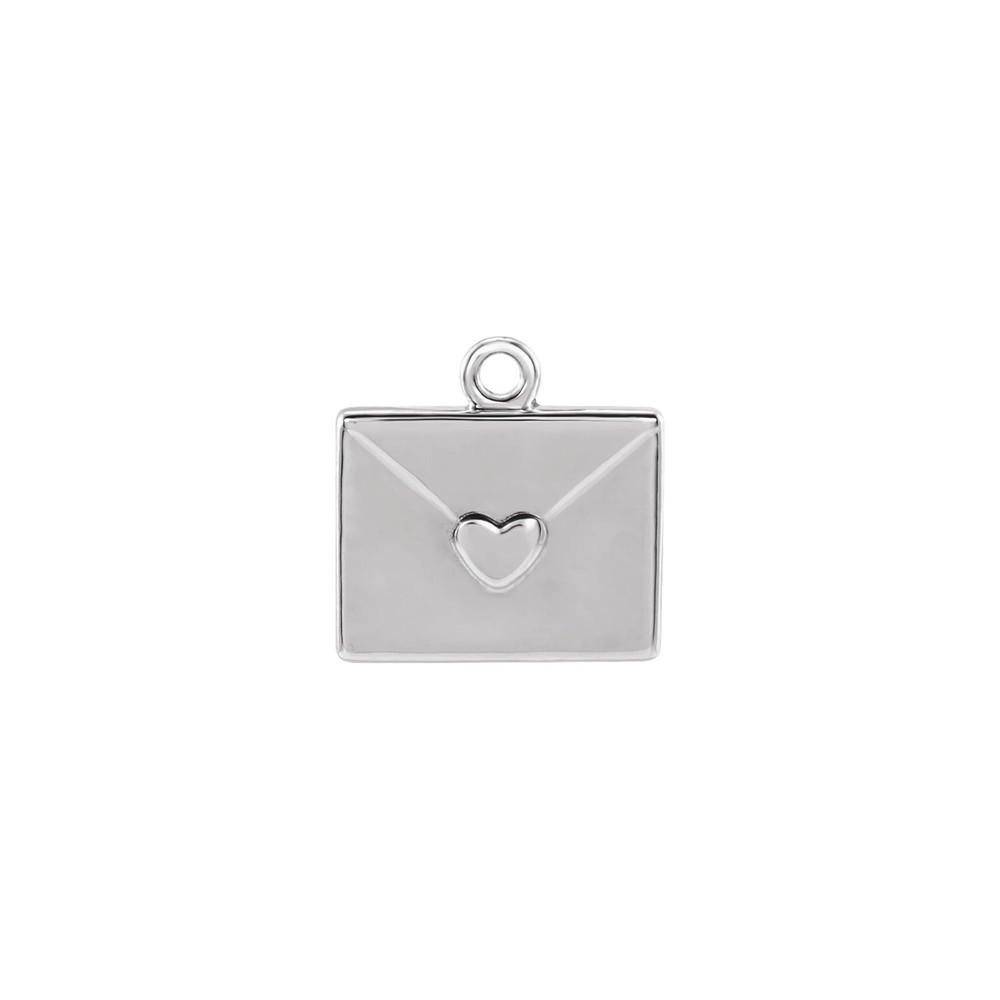 10K 14K 18K Solid Gold, Platinum & Sterling Silver Envelope Dangle