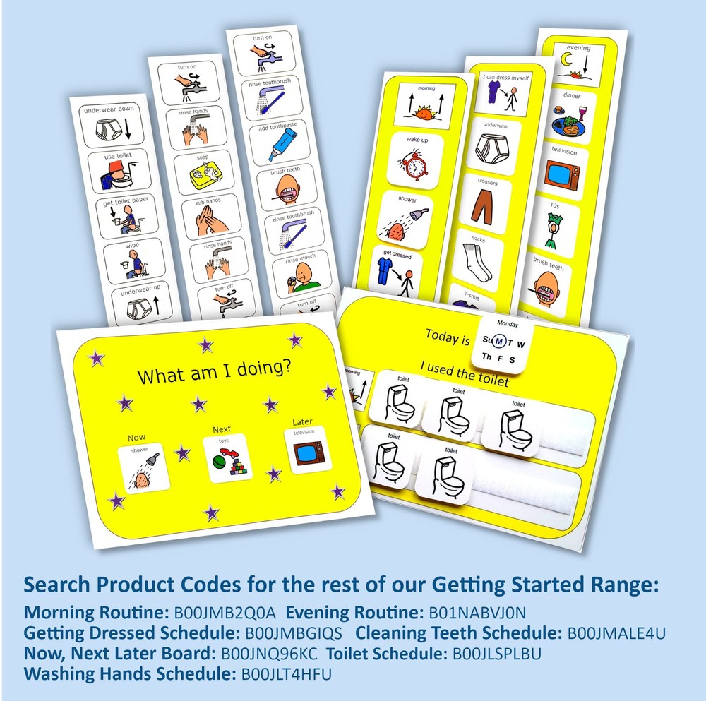 Autism Brushing Teeth Routine Chart –Visual Schedule for Kids -Premium Durabl...