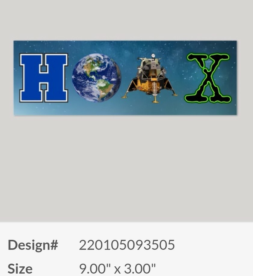 NASA MOON HOAX STICKERS ***FREE SHIPPING***