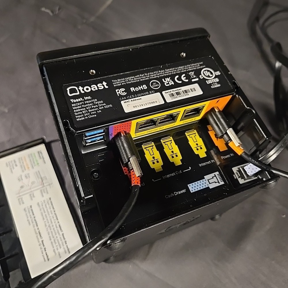 Toast Flex TT200 POS System Touch Screen w/ Printer, card reader & Cables