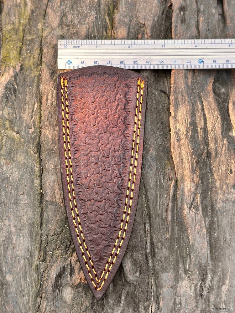 Custom Engraved Pure Leather Belt Loop Sheath for Fixed Blade & Dagger