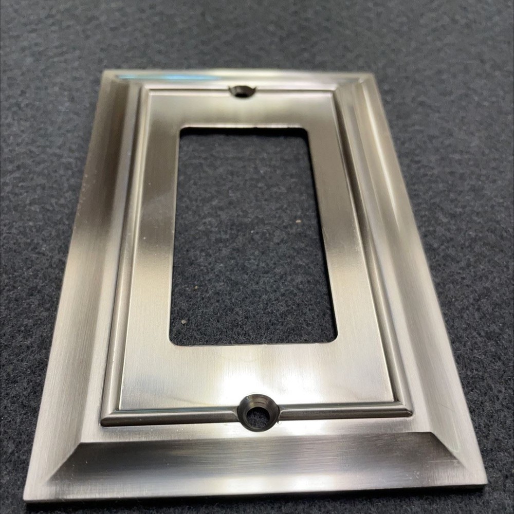 AS-IS Architectural Single Décor Wall Plate Satin Nickel