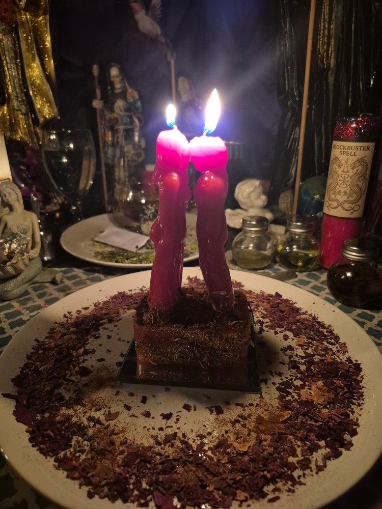 Love Spell Image Candles Dressed