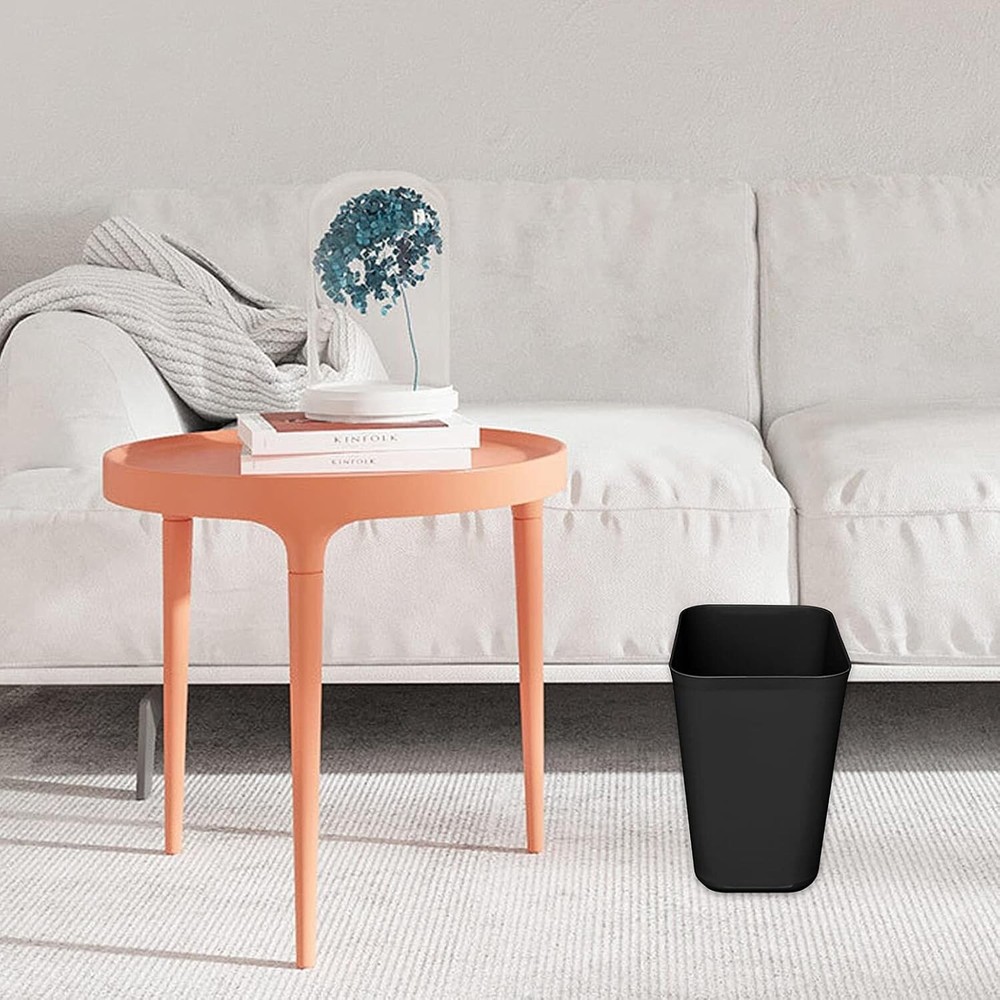Space-Saving 3.5 Gallon Wastebasket - Durable Open-Top Design for Tight Spaces