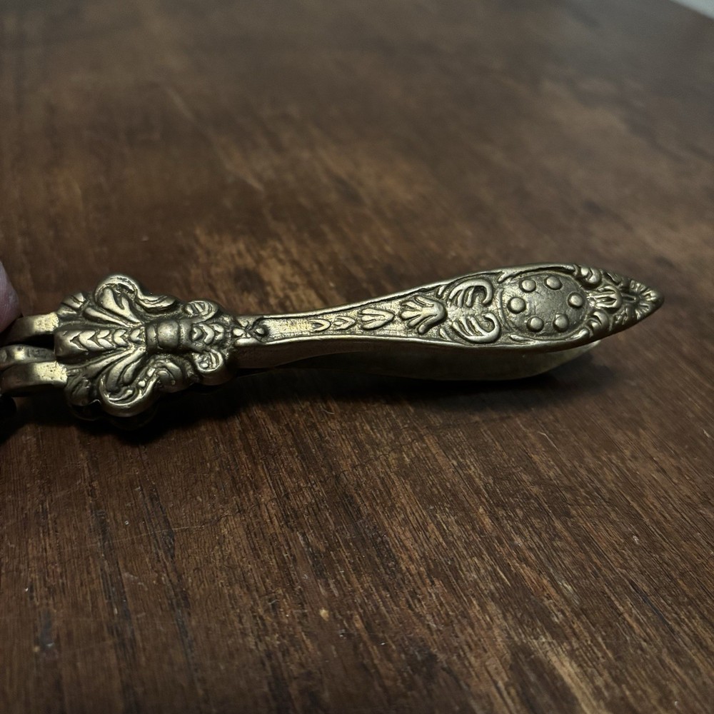Antique Solid Brass Nutcracker | Victorian Era Ornate Table Tool