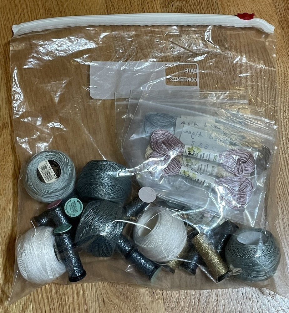 Gay Ann Rogers Patterns for my Needle needlepoint pattern with some threads