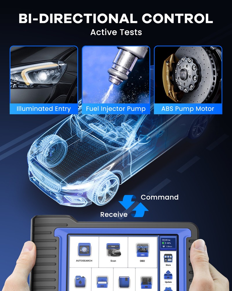 MUCAR VO7 Bluetooth OBD2 Scanner Bi-directional Scan Tool Full System Diagnostic