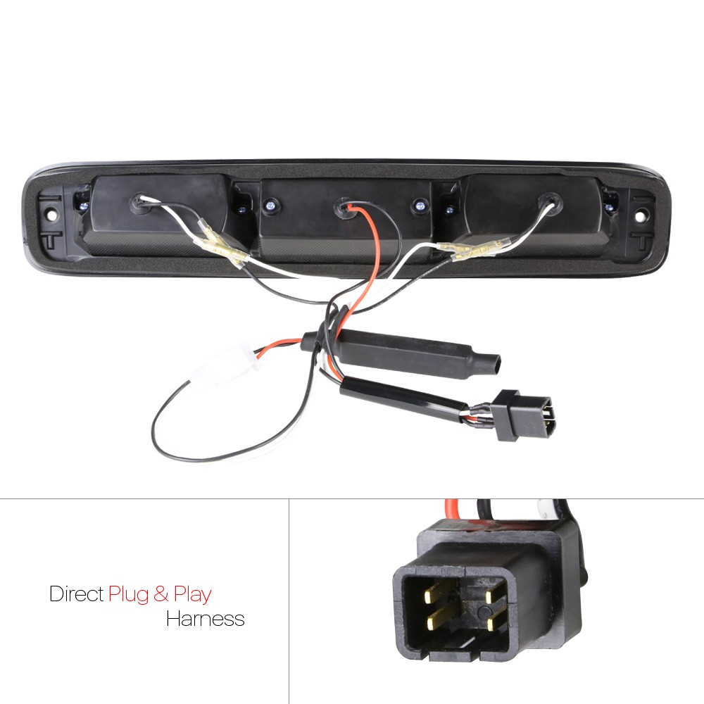 Smoke Tinted LED Third[3rd]Brake Light Cargo Function for 99-07 Silverado/Sierra