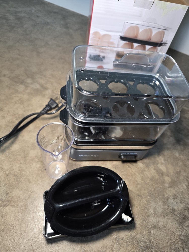 evloop 12 Egg Electric Cooker with Auto Shut-off and Keep Warm Feature