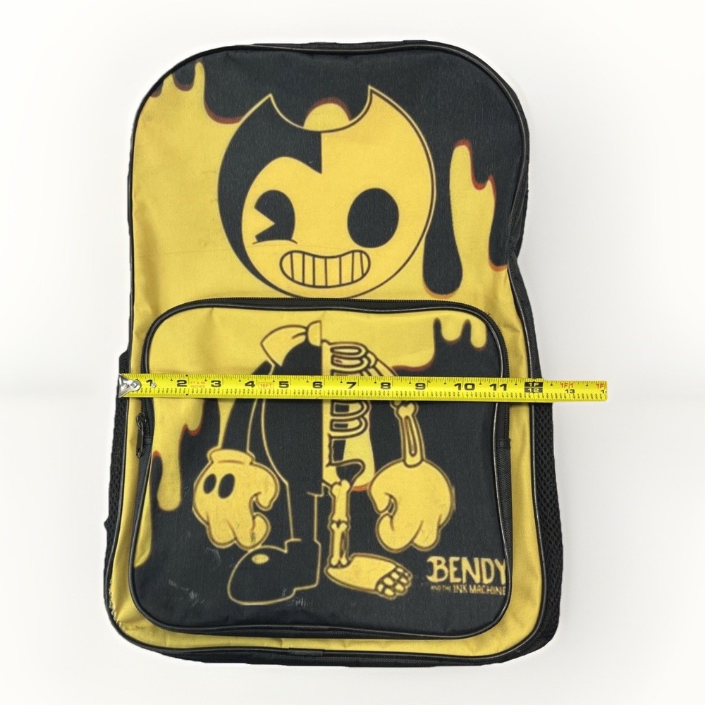 Bendy and the Ink Machine Backpack Black Knapsack Yellow Version