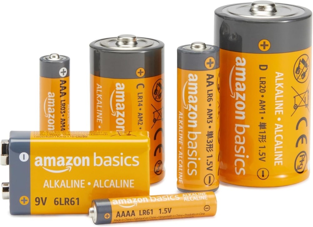 Amazon Basics 9V Alkaline Battery for Smoke/CO Detector and Electronics, 8 pack